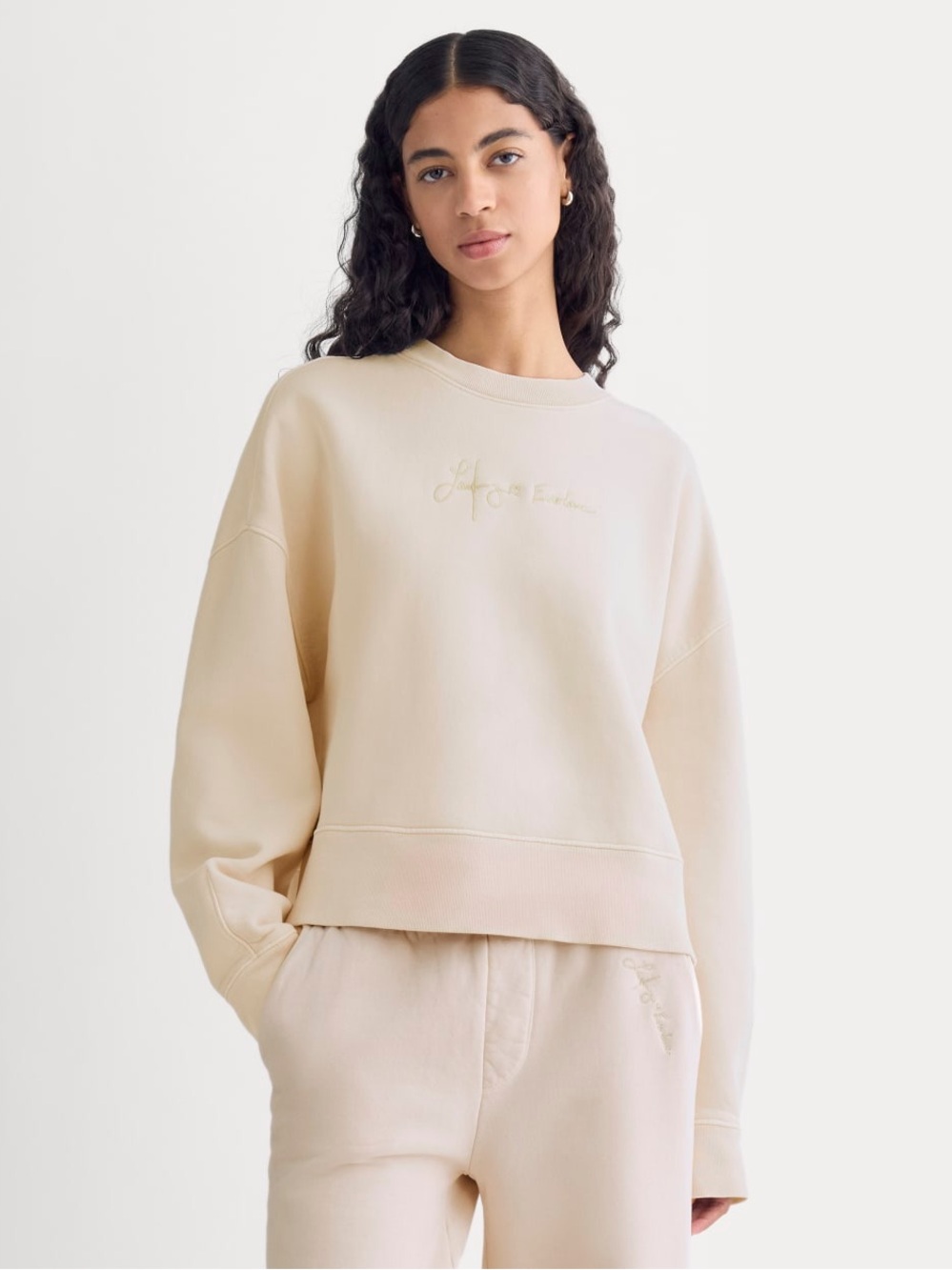 Everlane X Laufey Foundation Cropped Sweatshirt NWT